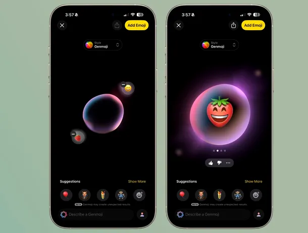 Suggested Genmoji, o evoluție a funcției Genmoji bazate pe AI, va sosi în iOS 27