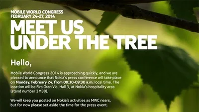 Nokia a anunţat un eveniment enigmatic care va avea loc în cadrul Mobile World Congress 2014