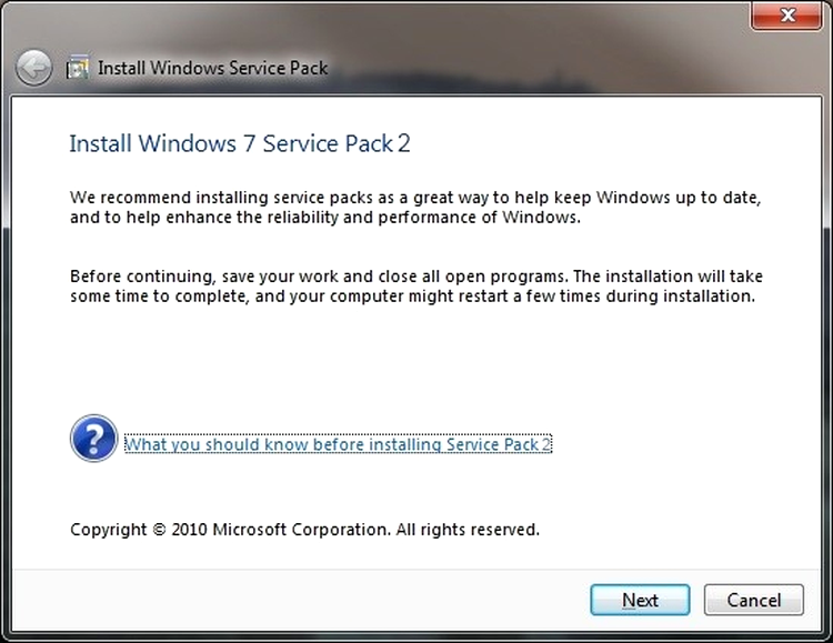 Windows 7 nu va avea Service Pack 2