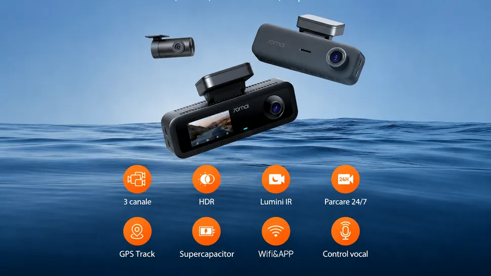 Camera auto 70mai T400 cu filmare pe 3 canale: soluția accesibilă pentru mai multă siguranță la volan (P)