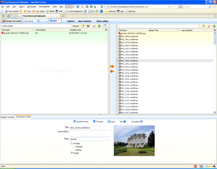 Firefox Universal Uploader