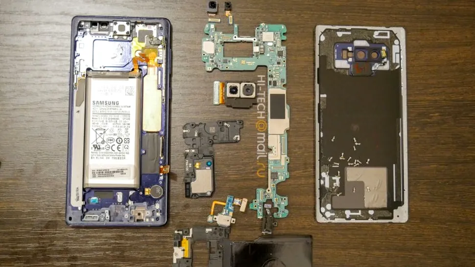 Ce se află în interiorul carcasei lui Galaxy Note9