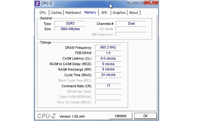CPU-Z - Memory