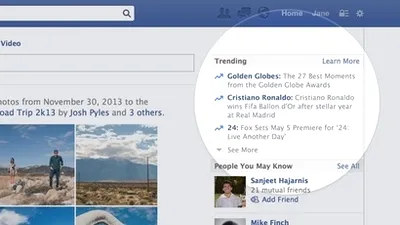 Facebook a anunţat Trending, un mod de afişare a subiectelor active similar celui implementat de Twitter