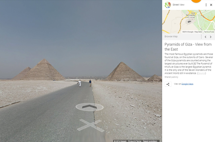 Explorează Egiptul Antic cu Google Streetview