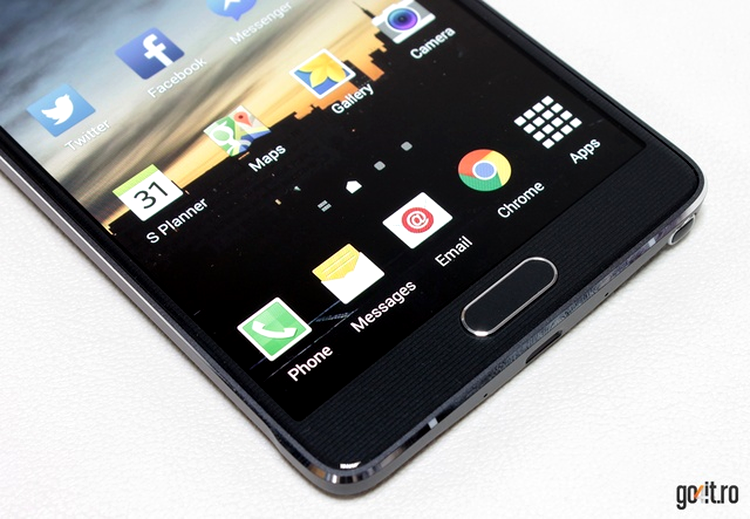 Samsung Galaxy Note 4: senzorul pentru amprentă este ascuns în butonul Home