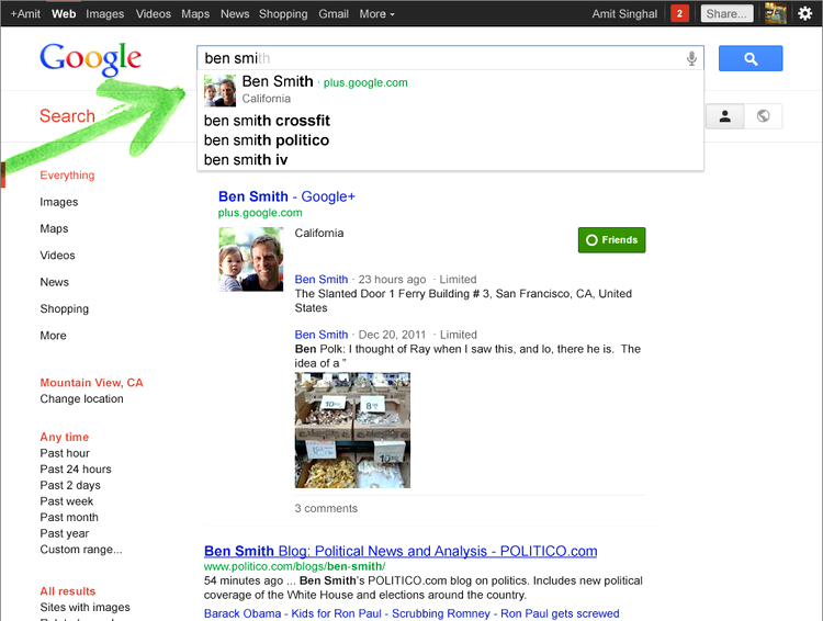 Google Search - Profiles in Search