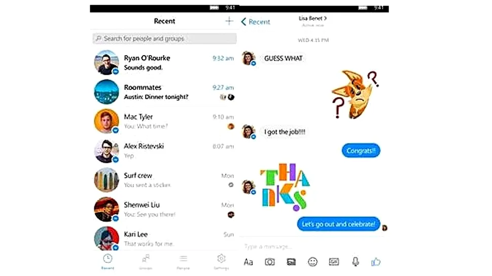 Aplicaţia Facebook Messenger, disponibilă şi în versiune pentru Windows 10 Mobile