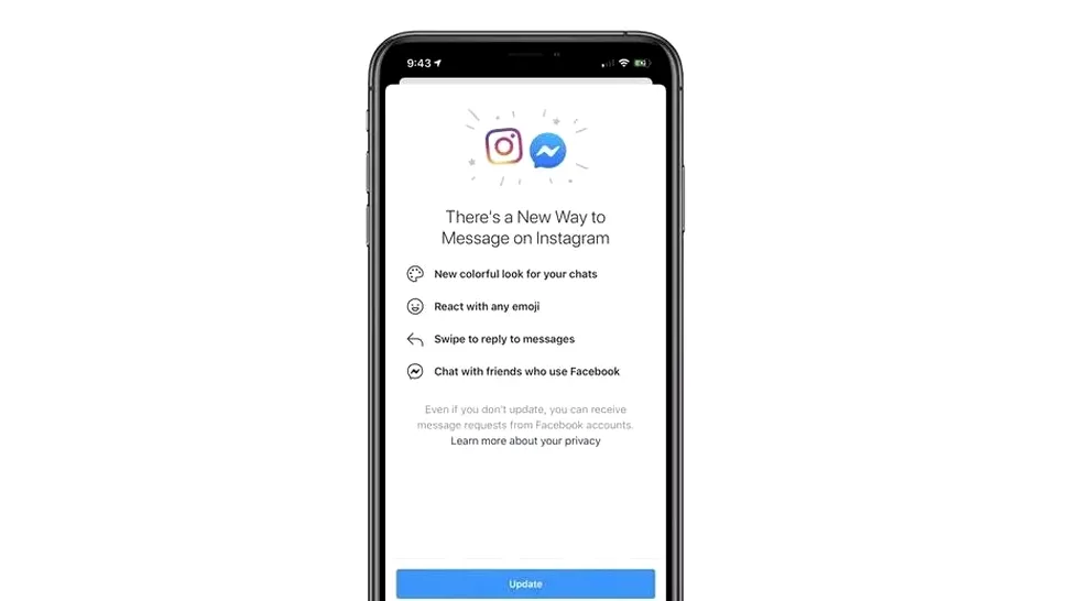 Serviciile Instagram și Facebook Messenger pot acum comunica între ele
