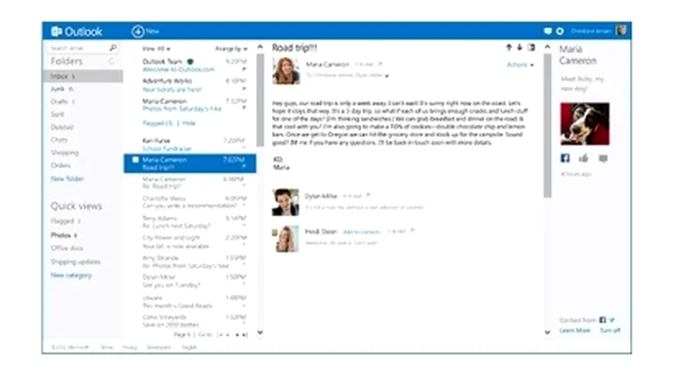 Noul Hotmail devine Outlook.com - emailul modern de la Microsoft