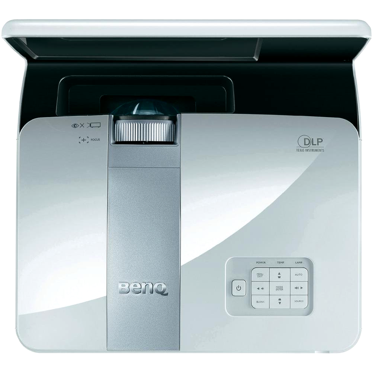 Benq MW851UST - butoanele pentru navigaţie şi obiectivul cu focalizare manuală
