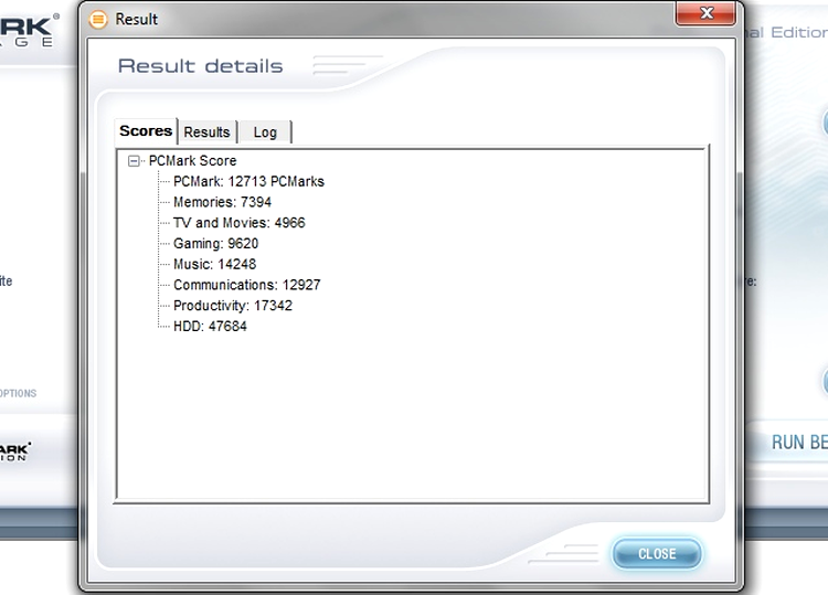 Toshiba Portege Z930 - rezultate PCMark Vantage