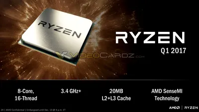 AMD RYZEN - noua gamă de procesoare ZEN pentru entuziaşti va debuta în luna ianuarie 2017