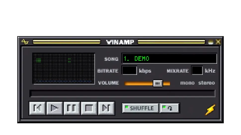 Winamp vinde NFT-uri cu skin-ul original al player-ului audio din 1997