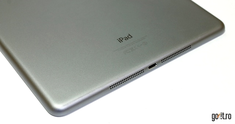 Apple iPad Air oferă difuzoare stereo în partea inferioară a carcasei