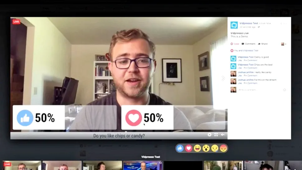 Facebook ar putea include mai multe funcţii interactive în transmisiunile Live Video