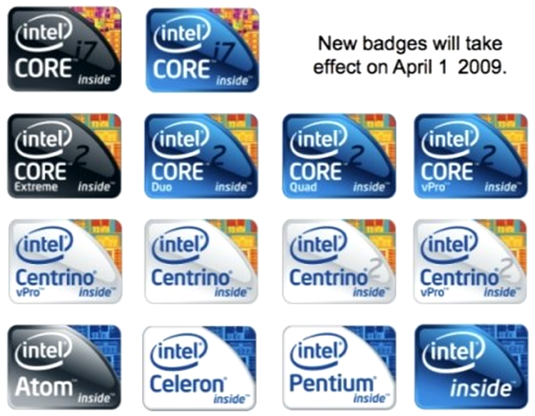 Noile logo-uri ale Intel