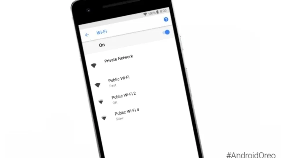 Android 8.1 va putea afişa vitezele reţelelor Wi-Fi la care vrei să te conectezi, ajutându-te să o alegi pe cea mai rapidă