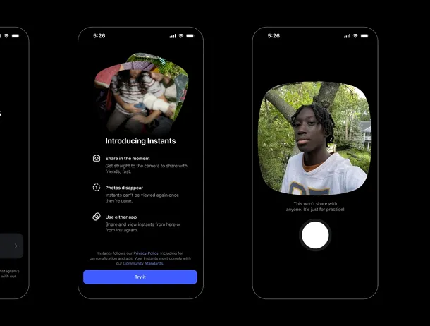 Meta lansează Instants, o nouă modalitate de a publica fotografii temporare pe Instagram