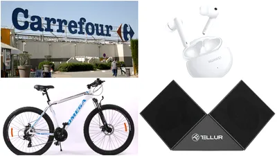 Produse interesante din oferta retailerului Carrefour: căști true wireless Huawei și biciclete la promoție