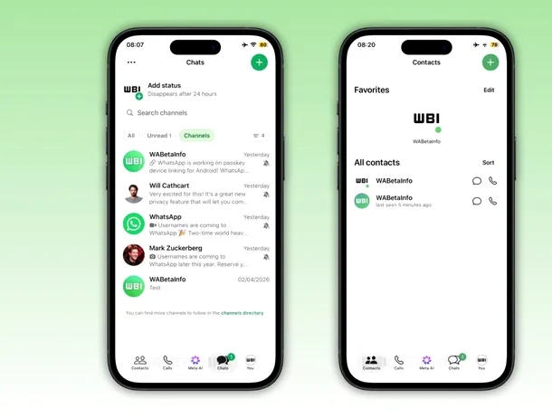 WhatsApp pregătește schimbări în interfața pentru iPhone. O filă dedicată contactelor este în dezvoltare