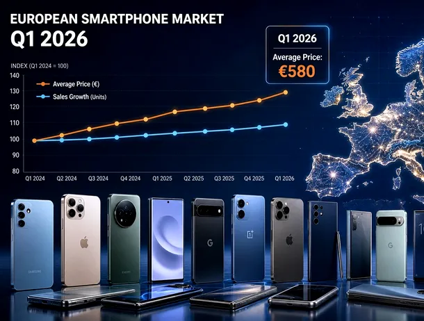 Europa: Piața smartphone-urilor a crescut în T1 2026, iar prețurile au atins un nivel record