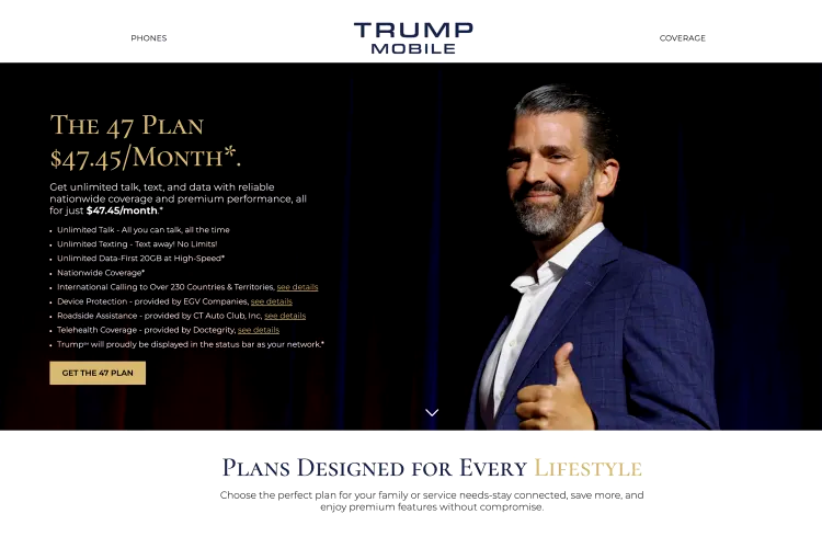 don jr pe site-ul t1 mobile