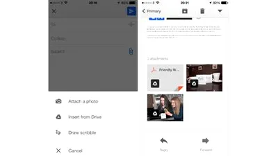 Gmail pentru iOS are acum integrare cu Google Drive