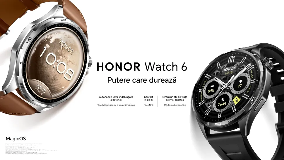 Noul smartwatch Honor Watch 6, lansat oficial în România
