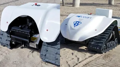 Robotul autonom BeBot curăță plajele de microplasticul care nu poate fi colectat de oameni