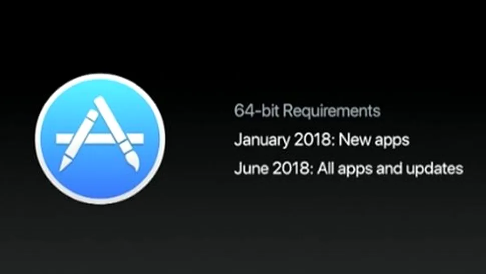 Apple renunţă la suportul pentru aplicaţii pe 32 de biţi pe macOS
