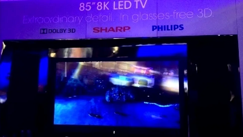 Sharp prezintă primul televizor 8K pe care putem viziona filme 3D fără să avem nevoie de ochelari