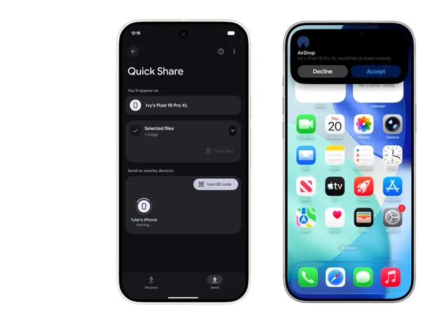 AirDrop și Quick Share pot fi sincronizate