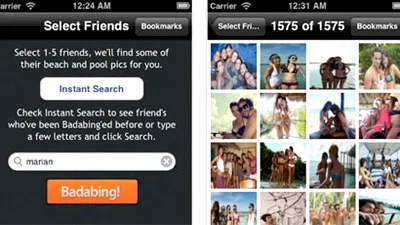 Badabing! Aplicaţia de iPhone care caută fete goale pe Facebook