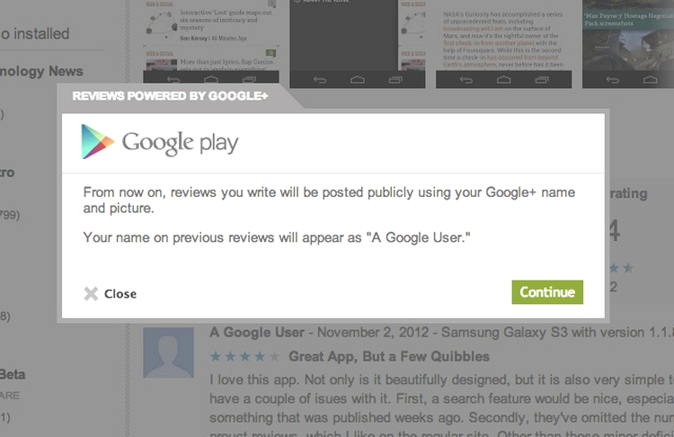 Google nu mai permite comentarii anonime pentru aplicaţiile din Play Store