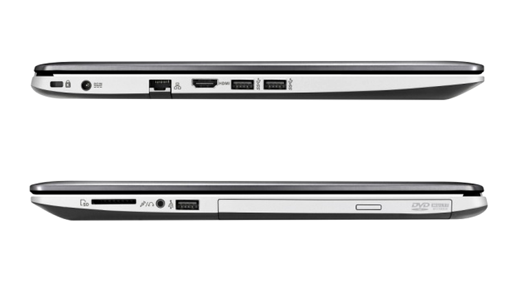 Asus VivoBook S551 - dispunerea conectorilor