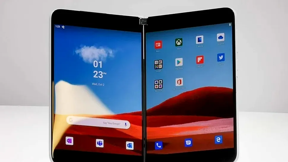 Surface Duo, smartphone-ul Microsoft cu Android, apare în imagini oficiale