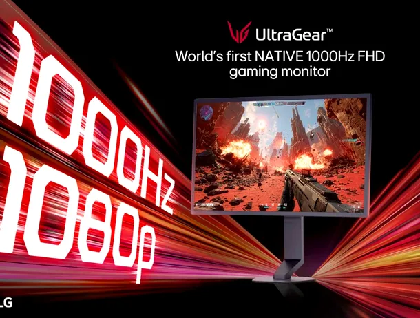 UltraGear 25G590B stabilește un nou reper: primul monitor de gaming Full HD cu rată de refresh nativă de 1000 Hz