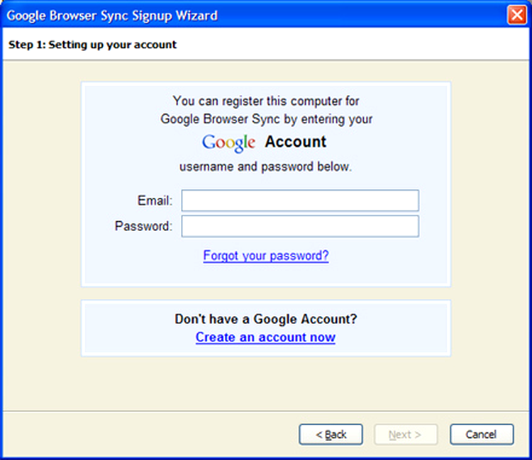 Google Browser Sync