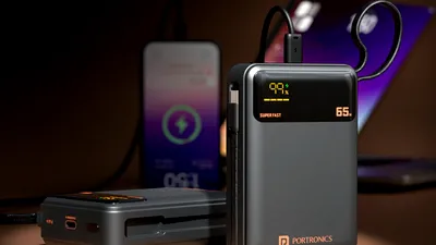 Ignis 65, bateria externă Portronics cu încărcare rapidă USB-C PD de 65W
