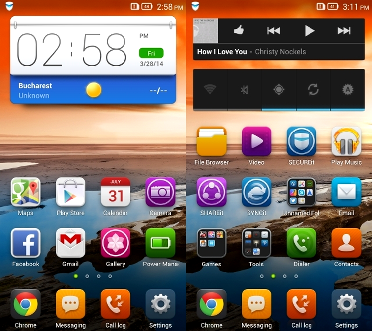 Lenovo Vibe X - interfaţa