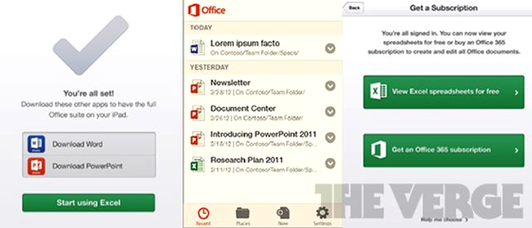Microsoft Office se întâlneşte cu iOS