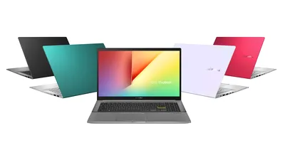 Laptopurile colorate ASUS VivoBook S14 și S15, cu procesoare Ryzen 4000, sunt disponibile în România