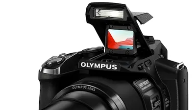Olympus a lansat Stylus SP-100, un aparat foto bridge cu zoom 50x şi Red Dot Sight