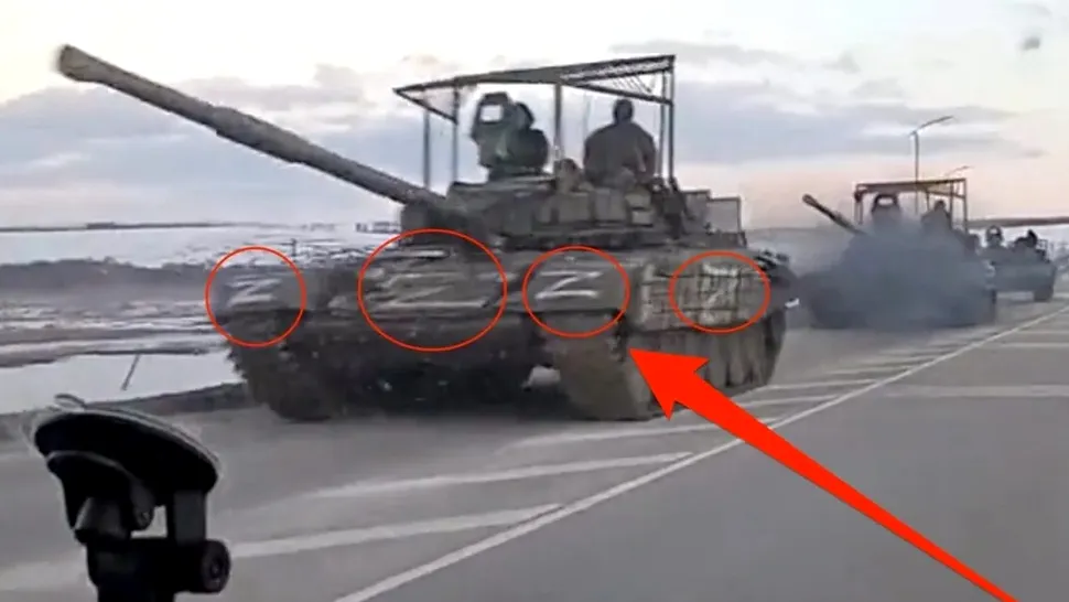 Războiul din Ucraina: Ce ar putea însemna „Z-urile” inscripționate pe vehiculele rusești