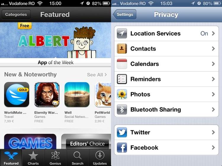 Noul App Store şi opţiunile de securitate