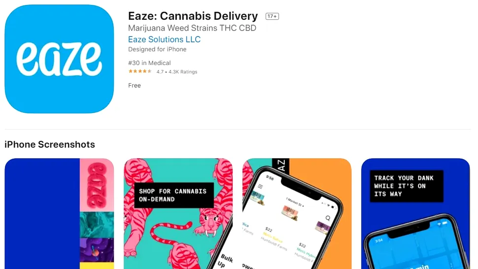 Apple a permis lansarea Eaze pe iPhone, o aplicație care livrează cannabis