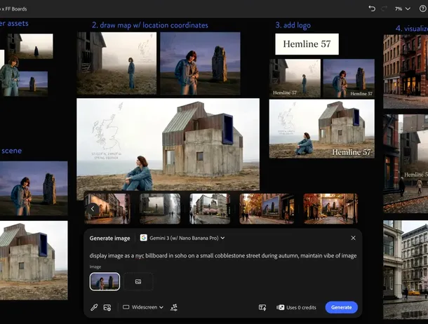 Nano Banana Pro este integrat în Adobe Photoshop și Firefly