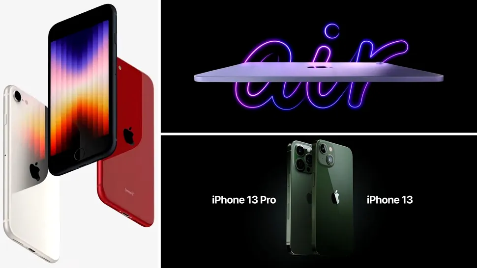 Apple anunță iPhone SE cu procesor A15 și iPad Air cu M1. iPhone 13 primește culori noi