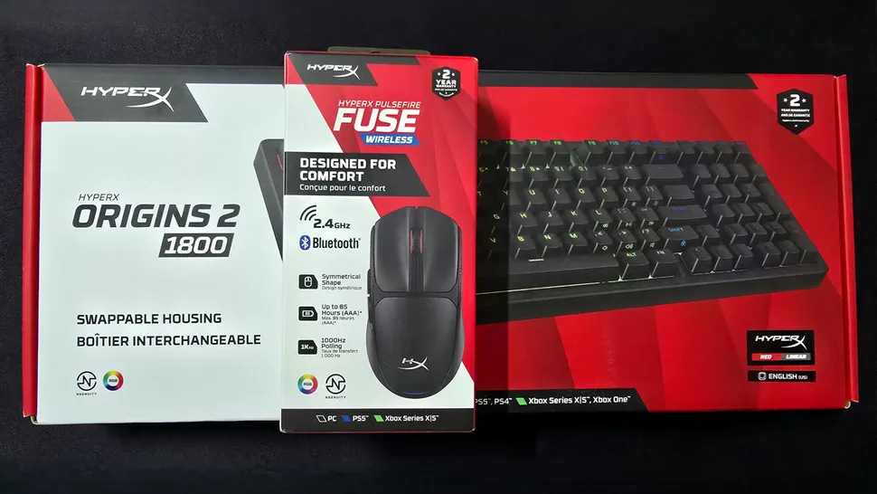 Review Origins 2 1800 și Pulsefire Fuse Wireless: tastatură și mouse de gaming de la HyperX